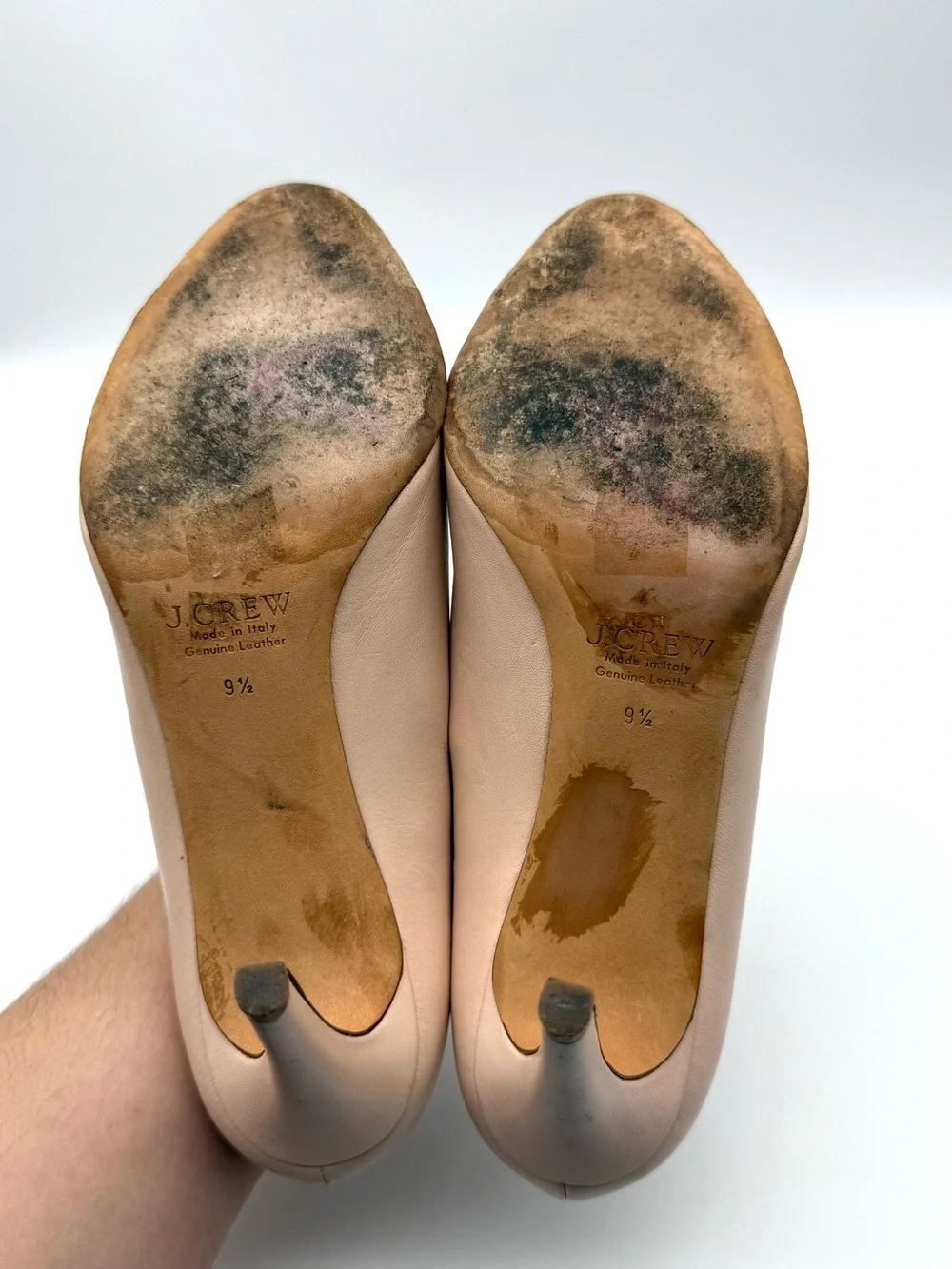 J.Crew Sloane Cap Toe Pump Heel Blush Pink Metallic 9.5